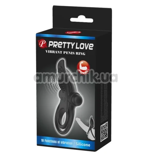 Віброкільце Pretty Love Vibrant Penis Ring 210203, чорне