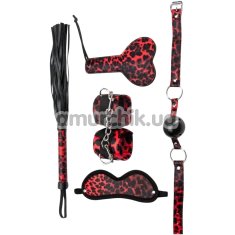 Бондажный набор Argus Toys Red Leopard Bondage Set, красный - Фото №1