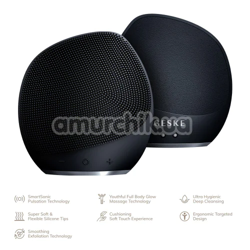 Ультразвуковая щетка для тела Geske Sonic Body Brush 7 in 1, черная