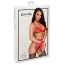 Комплект Kissable Bondage Kiss Set, красный: бюстгальтер + пояс для чулок + трусики-стринги + лента - Фото №10