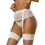 Комплект Star Night Lace Bow Garter Panty, белый: пояс для чулок + трусики-стринги - Фото №2