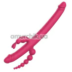 Анально-вагинально-клиторальный вибратор Essentials Anywhere Pleasure Vibe, розовый - Фото №1