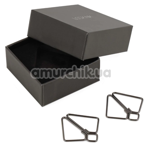 Зажимы для сосков Lockink Minimalism Metal Nipple Clamps, серебряные