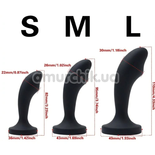 Набор анальных пробок с фиолетовым кристаллом Diamond Anal Trainer Kit, черный