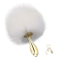 Анальна пробка з білим хвостиком Lockink Sevanda White Bunny Tail Anal Plug Rose, золота - Фото №1