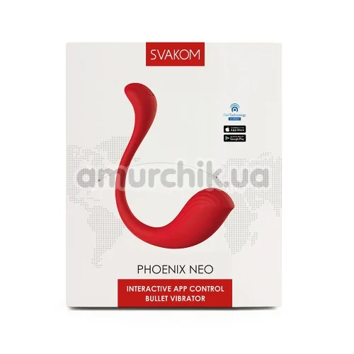 Виброяйцо Svakom Phoenix Neo, красное
