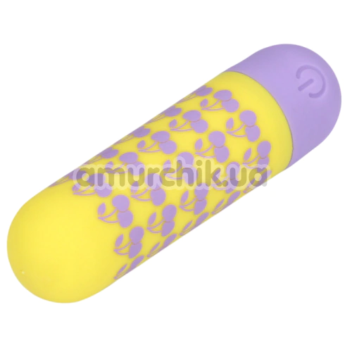 Кліторальний вібратор Shots S-Line Sweet Vibrating Pussy Bullets I Cherryish You, жовтий