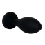 Анальна пробка з прозорим кристалом Exclusivity Jewellery Silicone Straight Plug L, чорна - Фото №3