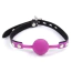 Кляп с замком DS Fetish Ball Gag Rose With Lock, розово-черный - Фото №1