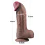 Фалоімітатор Dual-Layered Silicone Nature Cock LV411062, коричневий - Фото №2