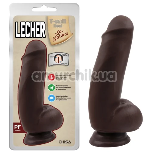 Фаллоимитатор T-skin ReaL Lecher, коричневый