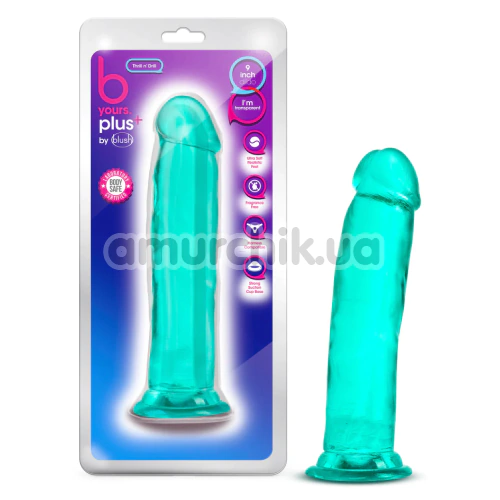 Фаллоимитатор B Yours Plus Thrill N Drill 9, бирюзовый