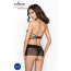 Комплект Passion Free Your Senses Maresol Chemise, чорний: пеньюар + трусики-стрінги - Фото №5