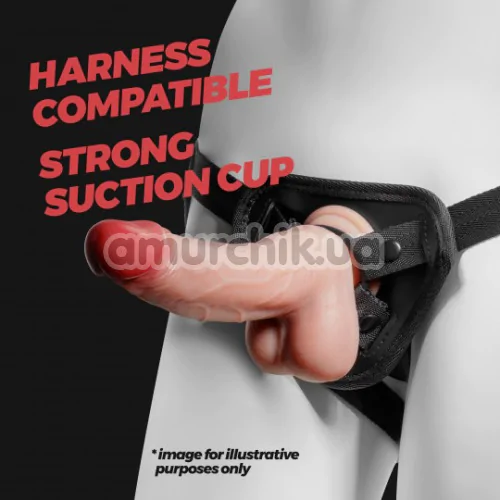 Фалоімітатор Crushious Inviktus 8.5, тілесний