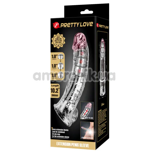 Насадка на пеніс Pretty Love Silas, прозора