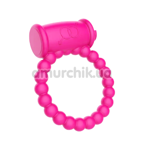 Виброкольцо для члена Hision Beads Ring, розовое