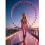 Комбинезон Star Night Hollow Out Gradient Bodystocking, фиолетово-розовый - Фото №13
