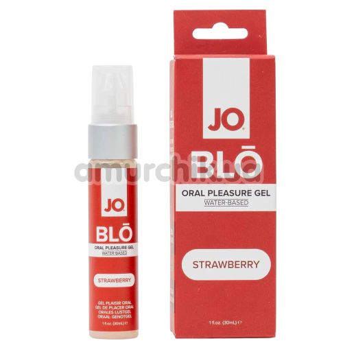Гель для орального секса с охлаждающим эффектом JO Blo Strawberry - клубника, 30 мл
