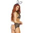 Костюм зайчика Leg Avenue Roleplay Bedroom Bunny чорний: бюстгальтер + трусики + вушка - Фото №2