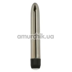 Вибратор Precious Metal Gems 15 см, серебряный - Фото №1