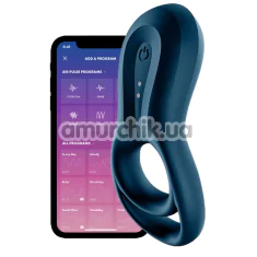 Віброкільце для члена Satisfyer Epic Duo, синє - Фото №1