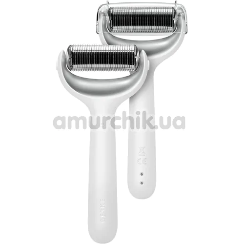 Массажер-роллер для лица и тела с микроиглами Geske MicroNeedle Face & Body Roller 8 in 1, белый