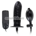 Анальный расширитель с вибрацией Bigger Joy Inflatable Penis, черный - Фото №1