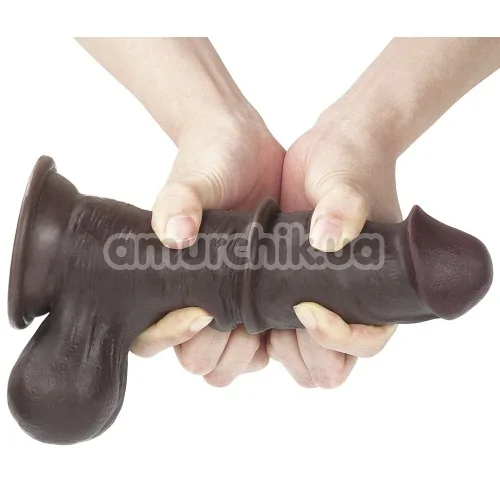 Фаллоимитатор LoveToy Sliding-Skin Dong 7.8, коричневый