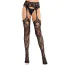 Колготки Leg Avenue Net Stockings With Attached Garter Belt, черные - Фото №1