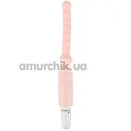 Анальный вибратор Vibrator с шариками, телесный - Фото №1