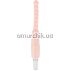 Анальний вібратор Vibrator з кульками, тілесний - Фото №1
