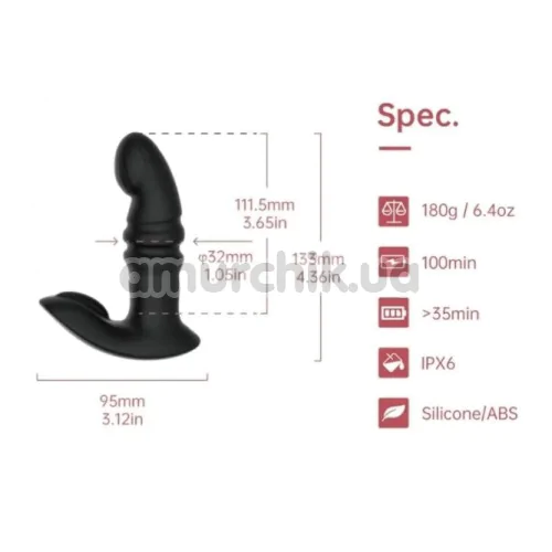 Вібратор для клітора і точки G з поштовхами Funtown Jive, чорний