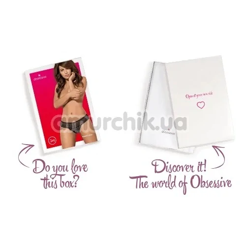Трусики-стрінги Obsessive Miamor Lace, чорні