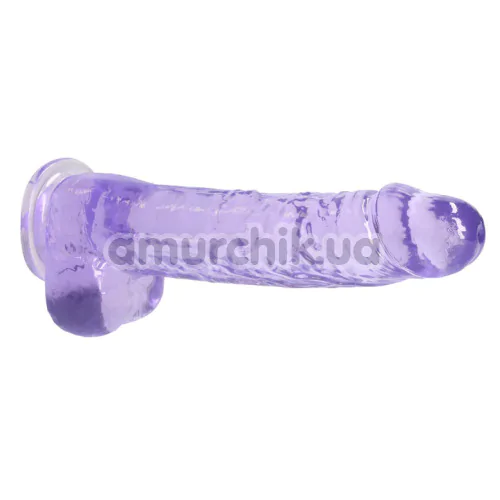 Фаллоимитатор Realrock Crystal Clear Dildo Realistic 9, фиолетовый