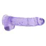 Фаллоимитатор Realrock Crystal Clear Dildo Realistic 9, фиолетовый - Фото №2
