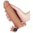 Насадка - удлинитель пениса с вибрацией Lovetoy Pleasure X-Tender Series LV1061, коричневая - Фото №3