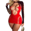 Платье Star Night Sexy Invitation Mini Dress, черно-красное - Фото №2