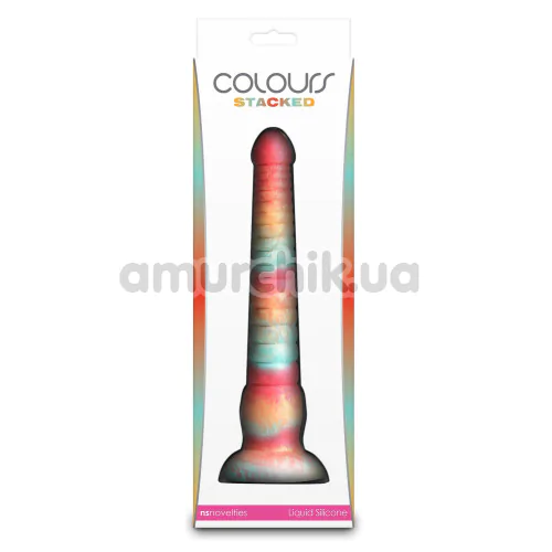 Фаллоимитатор Colours Stacked 9, красно-золотой