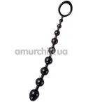 Анальная цепочка A-Toys Anal Beads 761309 M-Size, чёрная - Фото №1