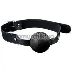 Кляп Solid Silicone Ball Gag, черный - Фото №1