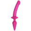 Фаллоимитатор с анальной пробкой Strap-On-Me Switch Plug-In Dildo L, розовый - Фото №1
