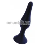 Анальная пробка Boss Series Silicone Purple Plug Small, черная - Фото №1