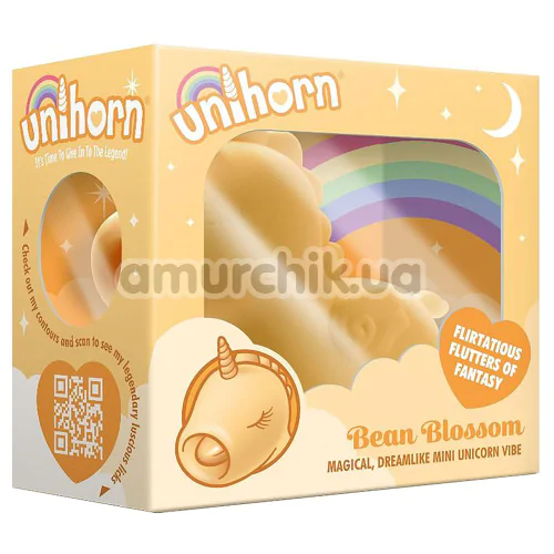 Вибратор Unihorn Bean Blossom, желтый