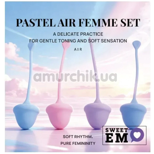 Набор вагинальных шариков Sweet Em Air Tone Femme Set, фиолетовый