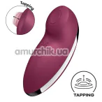 Клиторальный вибратор с пульсацией Satisfyer Tap & Climax 2, бордовый - Фото №1