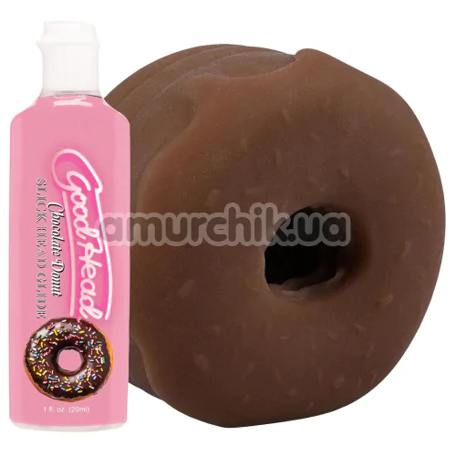 Набір для мінету Doc Johnson GoodHead Chocolate Donut Blowjob Set, 3 шт - Фото №1