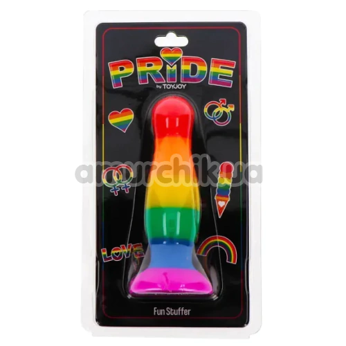 Анальная пробка ToyJoy Pride Fun Stuffer Large, радужная