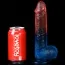 Фаллоимитатор LoveToy Dazzle Studs 9'', розово-голубой - Фото №5