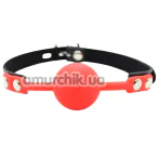 Кляп DS Fetish Silicone Ball Gag, красно-черный - Фото №1