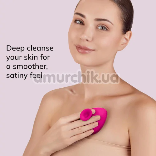 Щетка для тела Geske Body Brush 4 in 1 Suction Mount, розовая